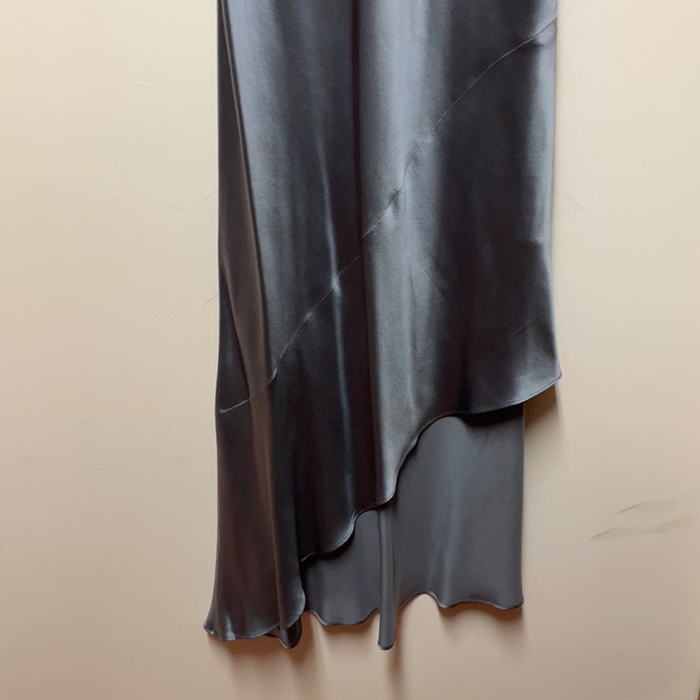 Baby Blue Asymmetrical Slip Dress - Picture 3 of 5